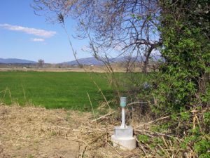 Punt de control (piezòmetre) per veure l'evolució del nivell de les aigües subterrànies