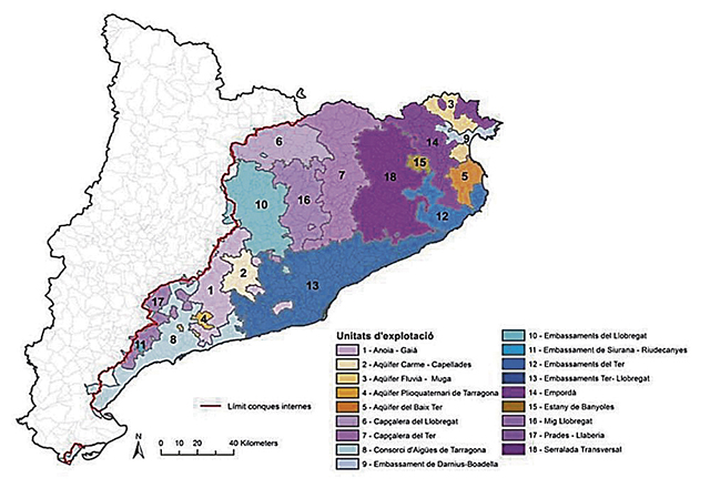 El mapa de l’aigua a Catalunya