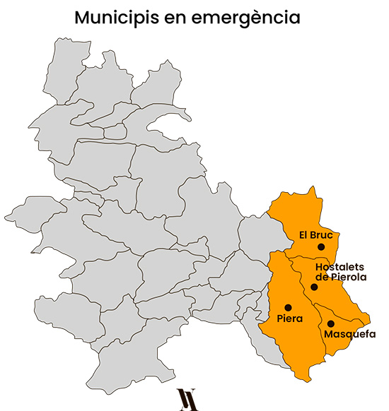 mapa emergencia sequera