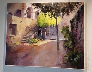 "Jardí de Casa Bas" pintat per Mercè Humedas