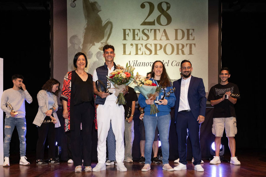 Íker Venteo i María López, guanyadors de la Festa de l'Esport de Vilanova del Camí 2024.