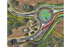 Plànol de situació de la futura rotonda d'accés a la urbanització dels Pinyarets.