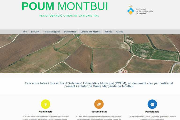 Imatge de la web del POUM de Montbui.