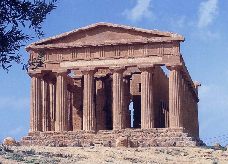 Imatge d'un temple a Agrigento, Itàlia.