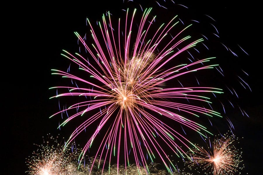 Una imatge d'arxiu del piromusical de la Festa Major d'Igualada.