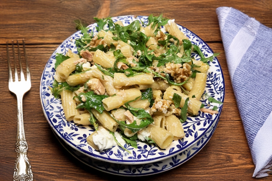 recepta amanida de pasta i burrata