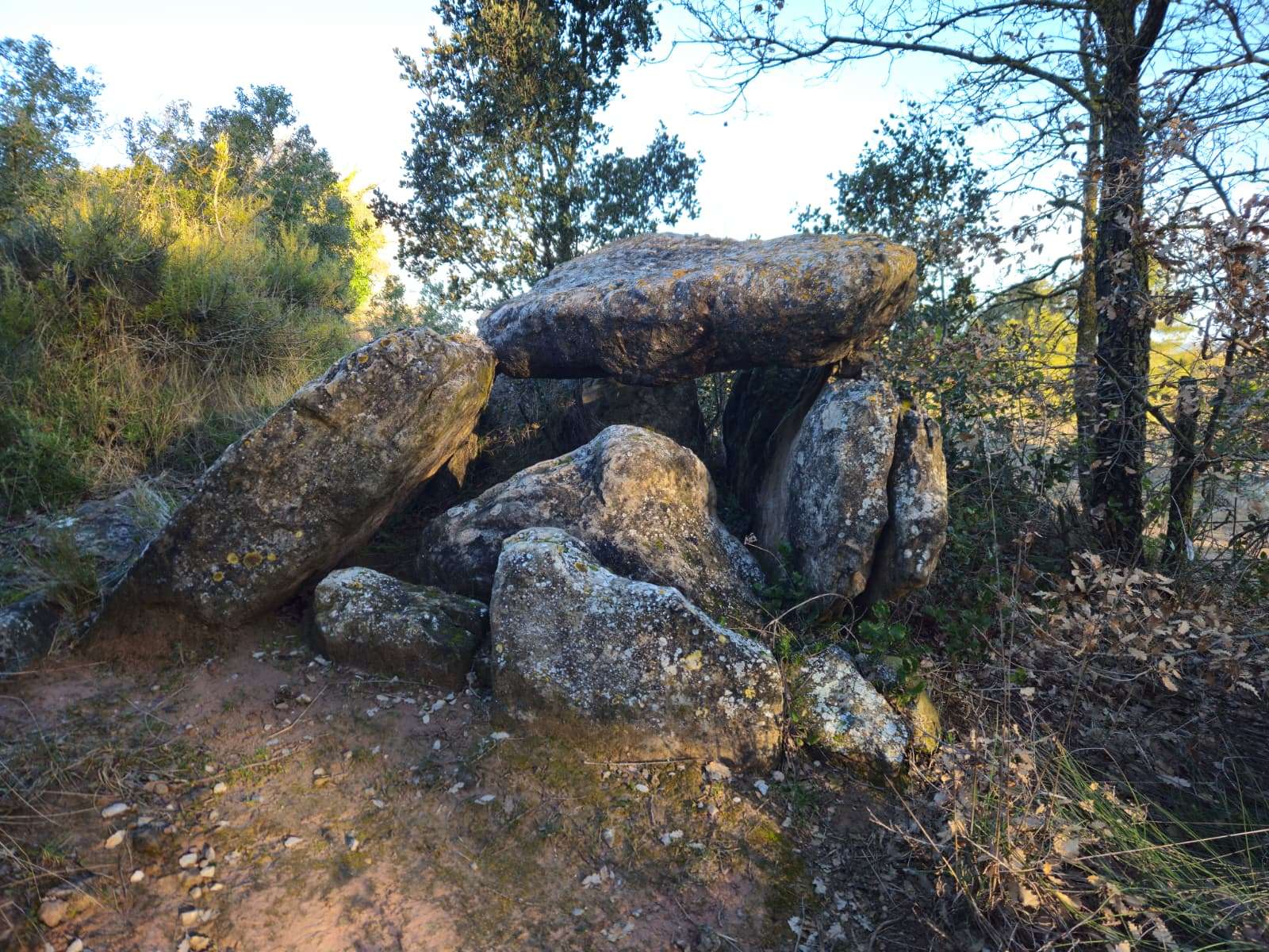 Dolmen prehistòric format per dues pedres verticals i una pedra que fa de tapa, col·locada en hortizontal. Es troba a la frontera entre l'Anoia i la Conca de Barberà.